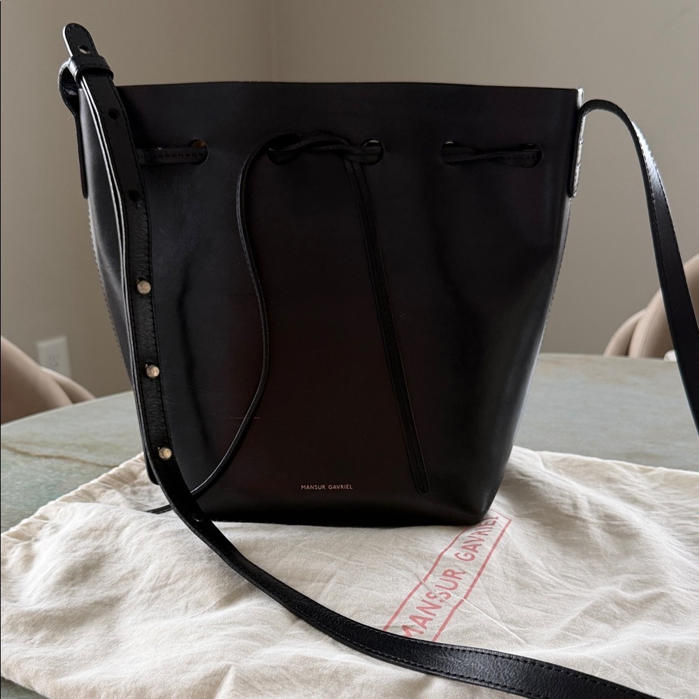 Mansur Gavriel Black Mini Bucket Bag